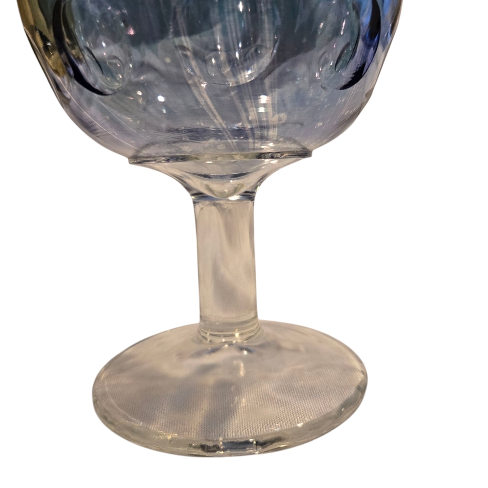 Set of Vintage Thumbpribt design Amber and Blue Goblet glasses - Picture 6 of 7